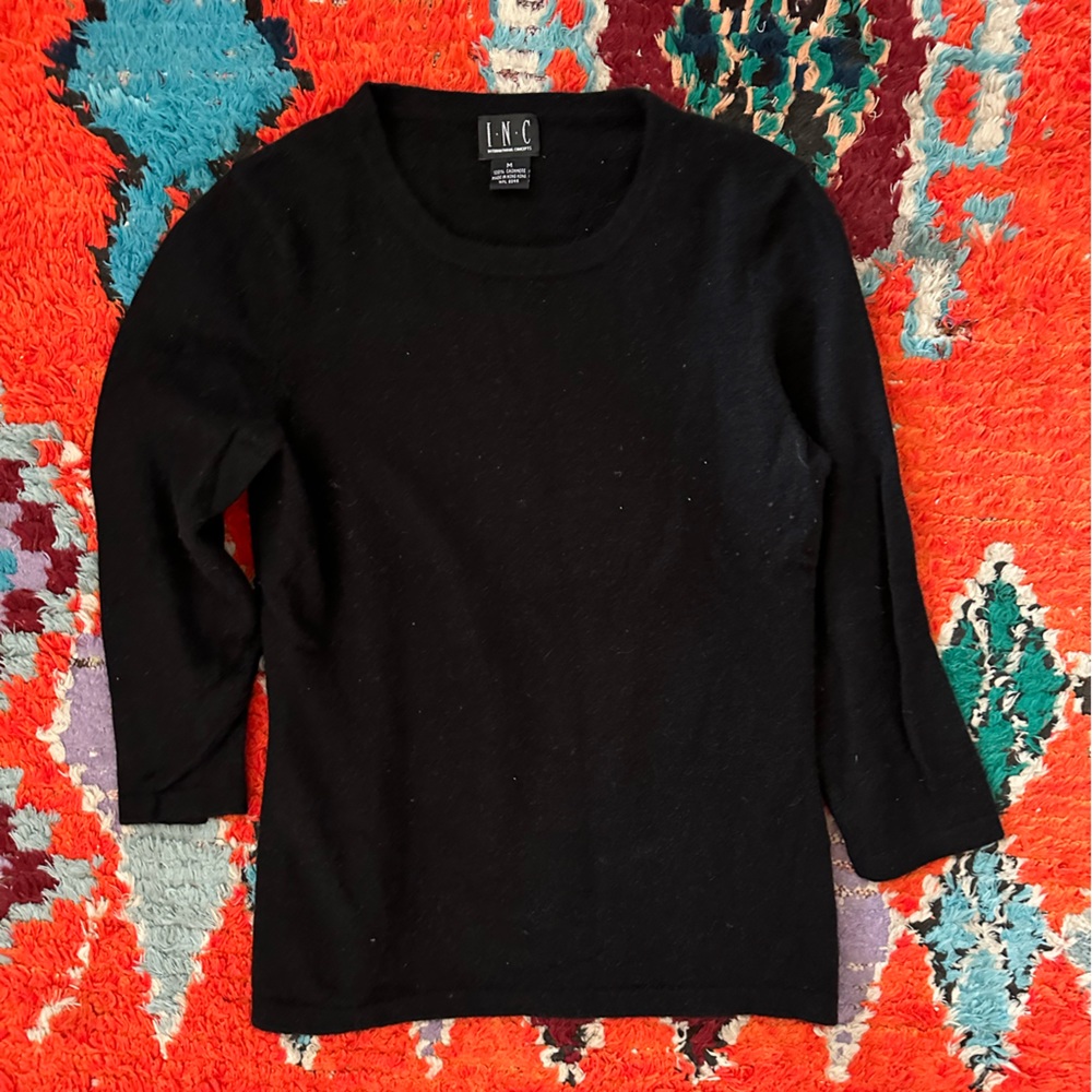 INC black knit sweater